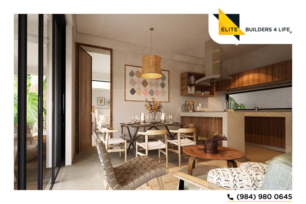 Amplio departamento de 2 habitaciones estilo Maya