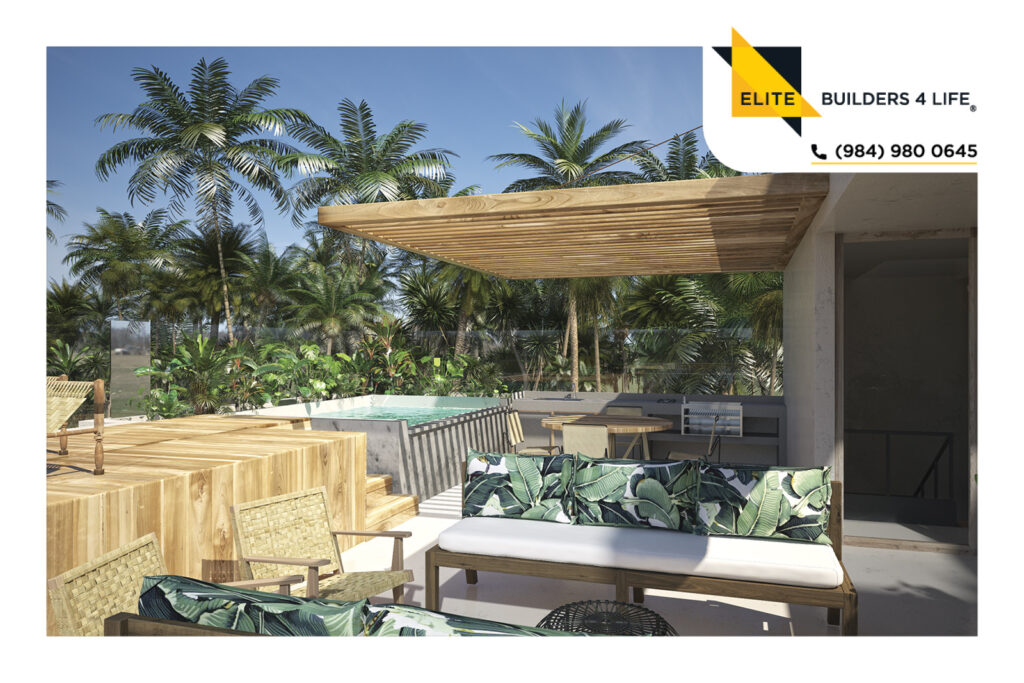 Departamento con alberca privada en Aldea Zama