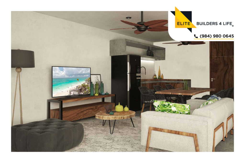 Departamento de 2 recamaras dentro de comunidad residencial en Tulum