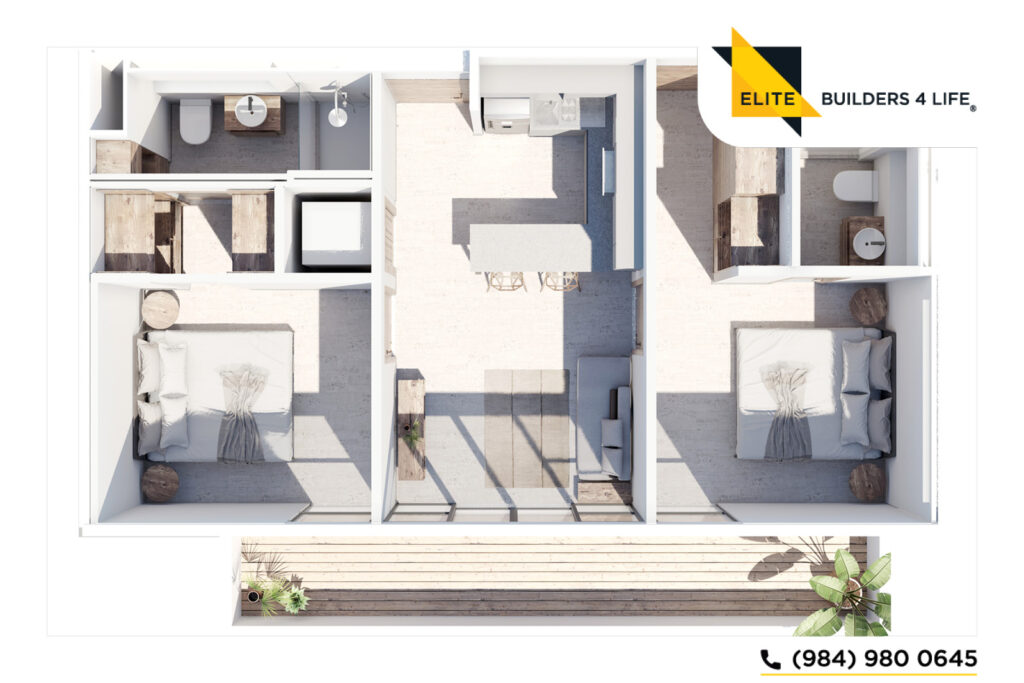 Departamento 2 habitaciones en comunity center