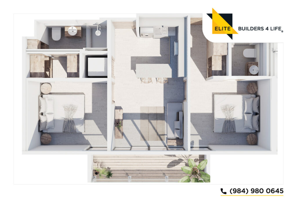 Departamento 2 habitaciones en comunity center